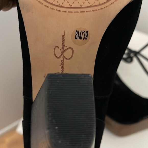 Jessica Simpson Black Suede Cowboy Boots - Picture 8 of 10